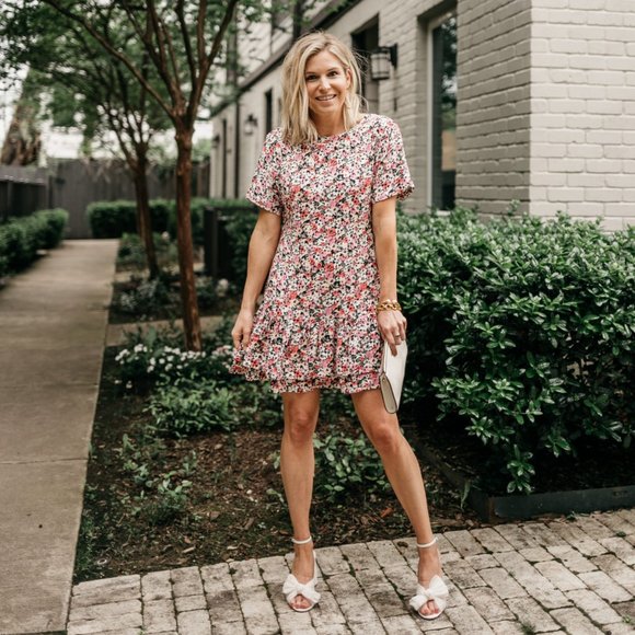 Mink Pink Floral Flutter Mini Dress - Picture 1 of 12